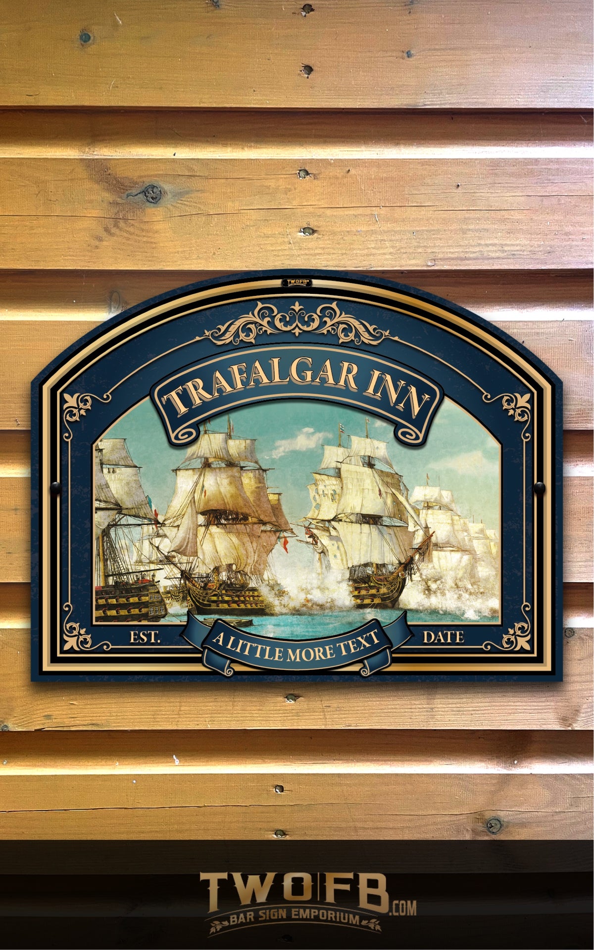 Trafalgar Pub Sign Personalised Swinging Custom Made Bar signs UK