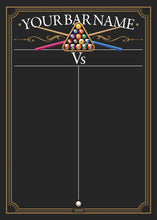Load image into Gallery viewer, American 8 Ball Billards | Tournament Scoreboard | Chalk scoreboard