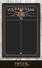 Load image into Gallery viewer, American 8 Ball Billards | Tournament Scoreboard | Chalk scoreboard