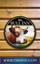 Load image into Gallery viewer, Bull Inn, Custom bar sign, hanging pub sign, Bar sign, pub sign, Personalised bar sign, Funny bar sign, home bar signs uk, bar signs uk, bar signs.co.uk, custom pub sign uk, pub sign design, outdoor bar signs