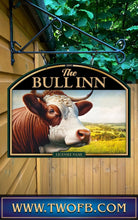 Load image into Gallery viewer, Bull Inn, Custom bar sign, hanging pub sign, Bar sign, pub sign, Personalised bar sign, Funny bar sign, home bar signs uk, bar signs uk, bar signs.co.uk, custom pub sign uk, pub sign design, outdoor bar signs