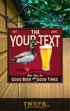 Load image into Gallery viewer, Drunken Duck | Vintage Bar Sign | Pub Signs | funny bar sign | Hanging Signs | Bar Sign