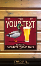Load image into Gallery viewer, Drunken Duck | Vintage Bar Sign | Pub Signs | funny bar sign | Hanging Signs | Bar SignDrunken Duck | Vintage Bar Sign | Pub Signs | funny bar sign | Hanging Signs | Bar Sign