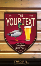 Load image into Gallery viewer, Drunken Duck | Vintage Bar Sign | Pub Signs | funny bar sign | Hanging Signs | Bar Sign