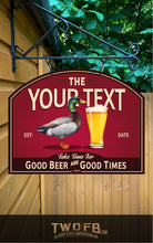 Load image into Gallery viewer, Drunken Duck | Vintage Bar Sign | Pub Signs | funny bar sign | Hanging Signs | Bar Sign