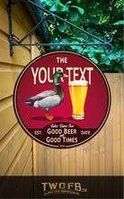 Load image into Gallery viewer, Drunken Duck | Vintage Bar Sign | Pub Signs | funny bar sign | Hanging Signs | Bar Sign