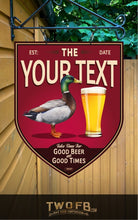 Load image into Gallery viewer, Drunken Duck | Vintage Bar Sign | Pub Signs | funny bar sign | Hanging Signs | Bar Sign