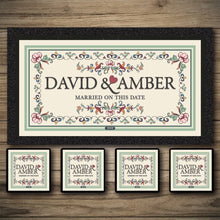 Load image into Gallery viewer, Floral Wedding signs | Personalised Sign | Runner/Coasters