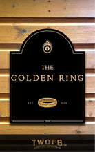 Charger l'image dans la galerie, Golden Ring/Pub Sign/Bar Sign/Home bar sign/Pub sign for outside/Custom pub sign/Home Bar/Pub Décor/Military Bar Signs/Custom Bar signs/Barsigns UK/ Man Cave/ Mess Sign/ Bar Runner/ Beer Mats/ Hanging pub sign/ Custom sign/ Garden Signs/Pub signs