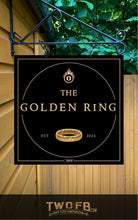 Charger l'image dans la galerie, Golden Ring/Pub Sign/Bar Sign/Home bar sign/Pub sign for outside/Custom pub sign/Home Bar/Pub Décor/Military Bar Signs/Custom Bar signs/Barsigns UK/ Man Cave/ Mess Sign/ Bar Runner/ Beer Mats/ Hanging pub sign/ Custom sign/ Garden Signs/Pub signs