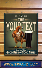 Load image into Gallery viewer, Hawk Inn | Personalised Bar Sign | Vintage Pub Signs