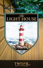 Load image into Gallery viewer, Light House, Custom bar sign, hanging pub sign, Bar sign, pub sign, Personalised bar sign, Funny bar sign, home bar signs uk, bar signs uk, bar signs.co.uk, custom pub sign uk, pub sign design, outdoor bar signs