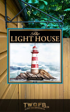 Load image into Gallery viewer, Light House, Custom bar sign, hanging pub sign, Bar sign, pub sign, Personalised bar sign, Funny bar sign, home bar signs uk, bar signs uk, bar signs.co.uk, custom pub sign uk, pub sign design, outdoor bar signs