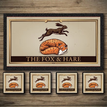Load image into Gallery viewer, Personalised Bar Mats | Drip Mats | Custom Bar Runners | Fox & Hare