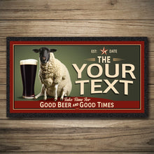 Load image into Gallery viewer, Pub Sign/Pub/Home bar sign/Pub sign for outside/Custom pub sign/Home Bar/Pub DƩcor/Personalised Metal/Custom Bar signs/Barsigns UK/ Man Cave/ Bar/ Bar Runner/ Beer Mats/ Hanging pub sign/ Custom sign/ Garden Signs/Pub signs