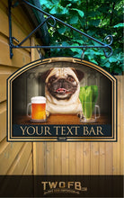 Load image into Gallery viewer, Dog House | Pug & Lettuce | Traditional Bar Sign | Pub Signs | funny bar sign | Hanging Signs | Bar Sign