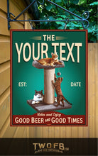 Load image into Gallery viewer, Gin Bar Sign/Pub Sign/Bar Sign/Home bar sign/Pub sign for outside/Custom pub sign/Home Bar/Pub Décor/Military Bar Signs/Custom Bar signs/Barsigns UK/ Man Cave/ Mess Sign/ Bar Runner/ Beer Mats/ Hanging pub sign/ Custom sign/ Garden Signs/Pub signs