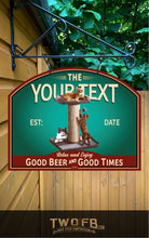 Load image into Gallery viewer, Gin Bar Sign/Pub Sign/Bar Sign/Home bar sign/Pub sign for outside/Custom pub sign/Home Bar/Pub Décor/Military Bar Signs/Custom Bar signs/Barsigns UK/ Man Cave/ Mess Sign/ Bar Runner/ Beer Mats/ Hanging pub sign/ Custom sign/ Garden Signs/Pub signs