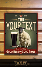 Load image into Gallery viewer, Sheep Bar Sign | Vintage Bar Sign | Pub Signs | funny bar sign | Hanging Signs | Bar Sign