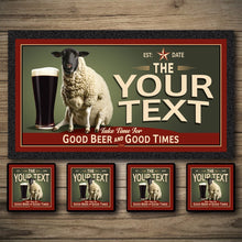 Load image into Gallery viewer, Sheep Bar Sign | Vintage Bar Sign | Pub Signs | funny bar sign | Hanging Signs | Bar Sign