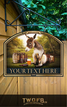Load image into Gallery viewer, Donkey Bar Sign/Pub Sign/Bar Sign/Home bar sign/Pub sign for outside/Custom pub sign/Home Bar/Pub Décor/Military Bar Signs/Custom Bar signs/Barsigns UK/ Man Cave/ Mess Sign/ Bar Runner/ Beer Mats/ Hanging pub sign/ Custom sign/ Garden Signs/Pub signs