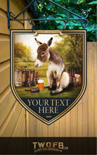 Load image into Gallery viewer, Donkey Bar Sign/Pub Sign/Bar Sign/Home bar sign/Pub sign for outside/Custom pub sign/Home Bar/Pub Décor/Military Bar Signs/Custom Bar signs/Barsigns UK/ Man Cave/ Mess Sign/ Bar Runner/ Beer Mats/ Hanging pub sign/ Custom sign/ Garden Signs/Pub signs