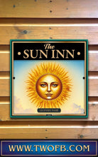 Load image into Gallery viewer, The Sun Inn, Custom bar sign, hanging pub sign, Bar sign, pub sign, Personalised bar sign, Funny bar sign, home bar signs uk, bar signs uk, bar signs.co.uk, custom pub sign uk, pub sign design, outdoor bar signs