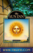 Load image into Gallery viewer, The Sun Inn, Custom bar sign, hanging pub sign, Bar sign, pub sign, Personalised bar sign, Funny bar sign, home bar signs uk, bar signs uk, bar signs.co.uk, custom pub sign uk, pub sign design, outdoor bar signs
