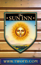 Load image into Gallery viewer, The Sun Inn, Custom bar sign, hanging pub sign, Bar sign, pub sign, Personalised bar sign, Funny bar sign, home bar signs uk, bar signs uk, bar signs.co.uk, custom pub sign uk, pub sign design, outdoor bar signs