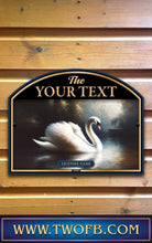 Load image into Gallery viewer, The Swan Inn, Custom bar sign, hanging pub sign, Bar sign, pub sign, Personalised bar sign, Funny bar sign, home bar signs uk, bar signs uk, bar signs.co.uk, custom pub sign uk, pub sign design, outdoor bar signs