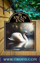 Load image into Gallery viewer, The Swan Inn, Custom bar sign, hanging pub sign, Bar sign, pub sign, Personalised bar sign, Funny bar sign, home bar signs uk, bar signs uk, bar signs.co.uk, custom pub sign uk, pub sign design, outdoor bar signs