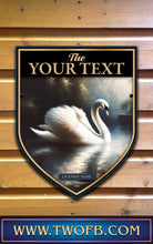 Load image into Gallery viewer, The Swan Inn, Custom bar sign, hanging pub sign, Bar sign, pub sign, Personalised bar sign, Funny bar sign, home bar signs uk, bar signs uk, bar signs.co.uk, custom pub sign uk, pub sign design, outdoor bar signs