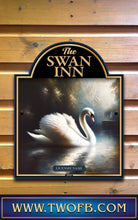 Load image into Gallery viewer, The Swan Inn, Custom bar sign, hanging pub sign, Bar sign, pub sign, Personalised bar sign, Funny bar sign, home bar signs uk, bar signs uk, bar signs.co.uk, custom pub sign uk, pub sign design, outdoor bar signs