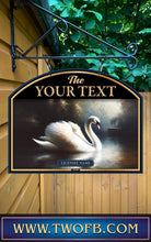 Load image into Gallery viewer, The Swan Inn, Custom bar sign, hanging pub sign, Bar sign, pub sign, Personalised bar sign, Funny bar sign, home bar signs uk, bar signs uk, bar signs.co.uk, custom pub sign uk, pub sign design, outdoor bar signs