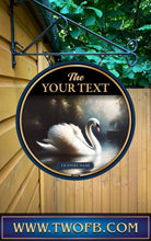 Load image into Gallery viewer, The Swan Inn, Custom bar sign, hanging pub sign, Bar sign, pub sign, Personalised bar sign, Funny bar sign, home bar signs uk, bar signs uk, bar signs.co.uk, custom pub sign uk, pub sign design, outdoor bar signs