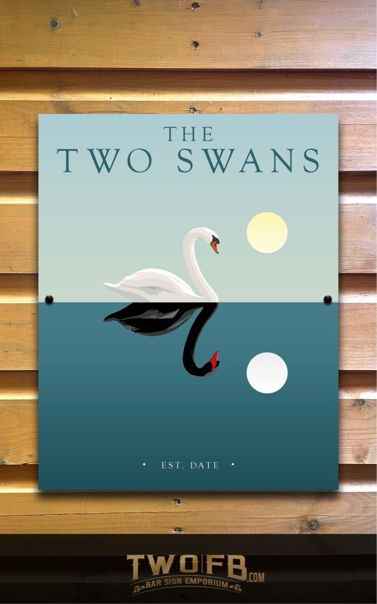 The White Swan | Personalised Bar Sign | Bistro Style Custom Signs from Two Fat Blokes Ltd signs for bars