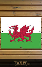 Load image into Gallery viewer, Welsh Dragon metal Sign | Personalised Bar Sign | Made in Britain