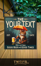 Load image into Gallery viewer, Custom bar sign, hanging pub sign, Bar sign, pub sign, Personalised bar sign, Funny bar sign, home bar signs uk, bar signs uk, bar signs.co.uk, custom pub sign uk, pub sign design, outdoor bar signs