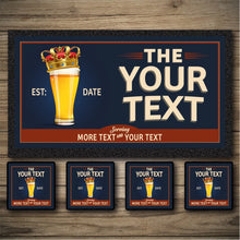 Load image into Gallery viewer, Personalised Bar Mats | Drip Mats | Custom Bar Runners | Kings Tipple
