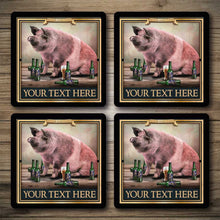 Load image into Gallery viewer, Personalised Bar Mats | Drip Mats | Custom Bar Runners | Pig & Bottle