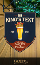 Load image into Gallery viewer, Kings Tipple | Personalised Bar Sign | Traditional Pub Sign | Bar Sign | Shed Sign