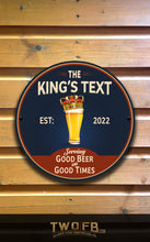 Load image into Gallery viewer, Kings Tipple | Personalised Bar Sign | Traditional Pub Sign | Bar Sign | Shed Sign