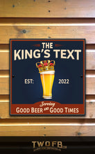 Load image into Gallery viewer, Kings Tipple | Personalised Bar Sign | Traditional Pub Sign | Bar Sign | Shed Sign