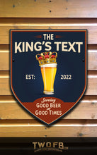 Load image into Gallery viewer, Kings Tipple | Personalised Bar Sign | Traditional Pub Sign | Bar Sign | Shed Sign