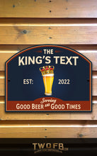 Load image into Gallery viewer, Kings Tipple | Personalised Bar Sign | Traditional Pub Sign | Bar Sign | Shed Sign