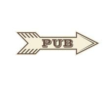 Load image into Gallery viewer, Arrow Bar Sign cream Custom Signs from Twofb.com signs for bars