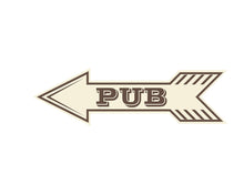 Load image into Gallery viewer, Arrow Bar Sign cream Custom Signs from Twofb.com signs for bars
