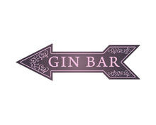 Load image into Gallery viewer, Arrow Bar Sign Pink Gin Custom Signs from Twofb.com signs for bars
