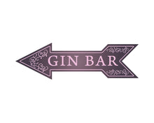Load image into Gallery viewer, Arrow Bar Sign Pink Gin Custom Signs from Twofb.com signs for bars