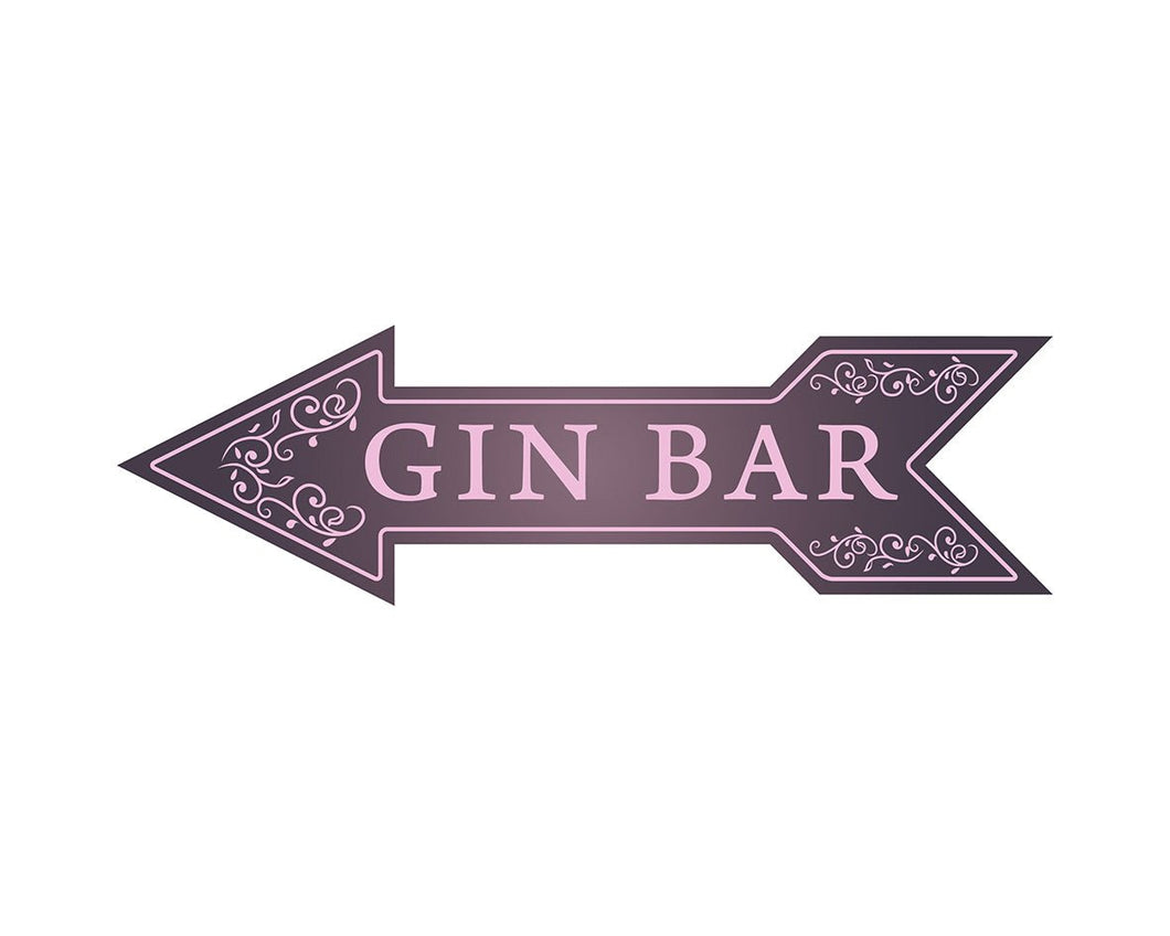 Arrow Bar Sign Pink Gin Custom Signs from Twofb.com signs for bars